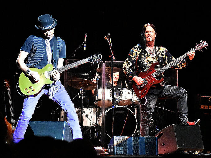 Moni Scaria with John Payne (Asia), Lou Gramm (Foreigner, Rock & Roll Hall of Fame) - Lynn Auditorium